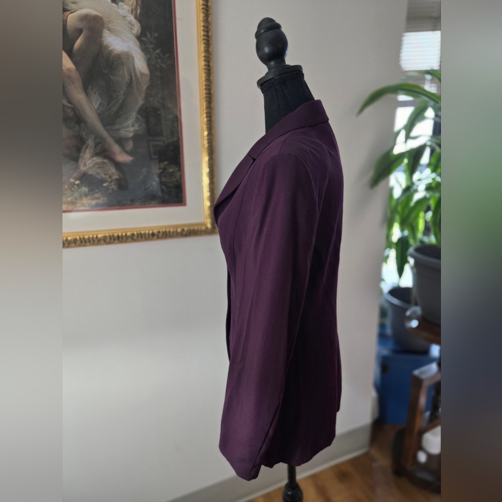 Louis Feraud Dark Purple Blazer - Picture 7 of 9